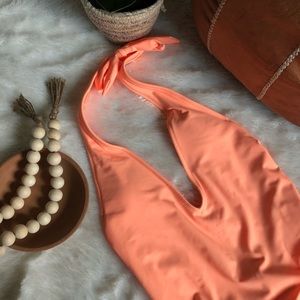 Peach One Piece Swimsuit